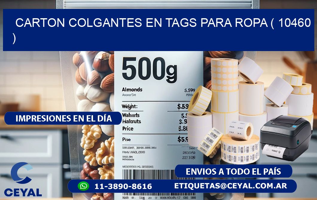 CARTON COLGANTES EN TAGS PARA ROPA ( 10460 )