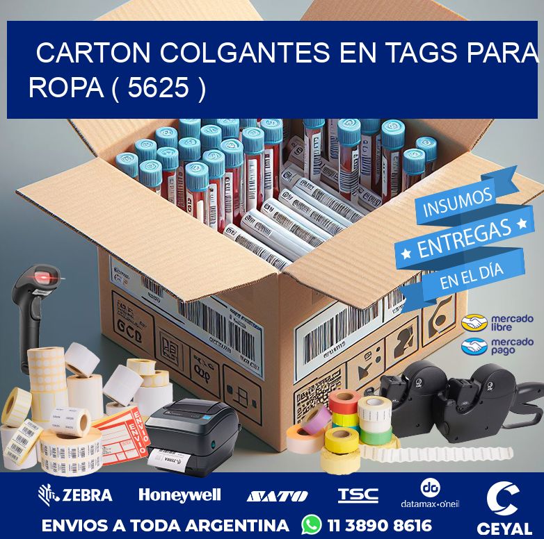 CARTON COLGANTES EN TAGS PARA ROPA ( 5625 )
