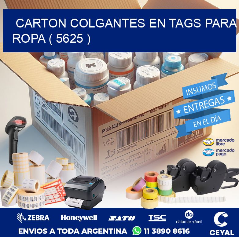 CARTON COLGANTES EN TAGS PARA ROPA ( 5625 )