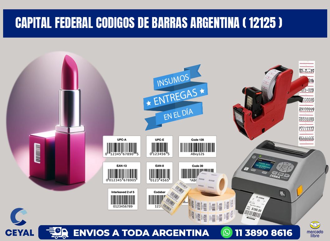 Capital federal codigos de barras argentina ( 12125 )