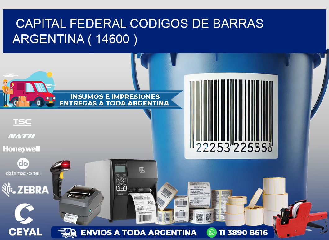 Capital federal codigos de barras argentina ( 14600 )