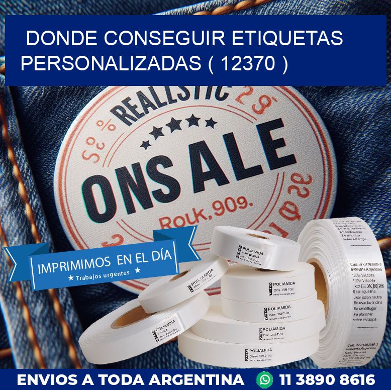 DONDE CONSEGUIR ETIQUETAS PERSONALIZADAS ( 12370 )