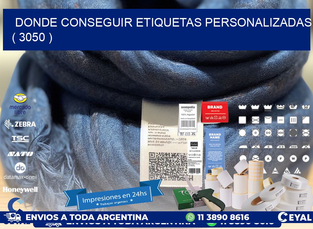 DONDE CONSEGUIR ETIQUETAS PERSONALIZADAS ( 3050 )