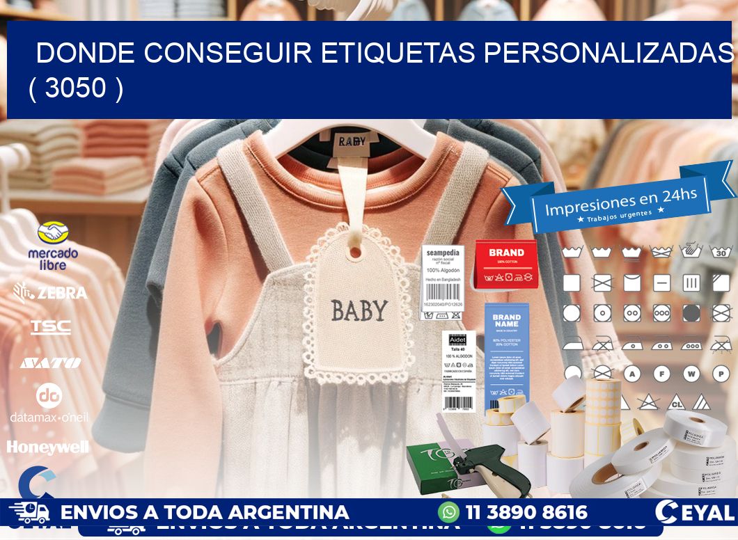 DONDE CONSEGUIR ETIQUETAS PERSONALIZADAS ( 3050 )