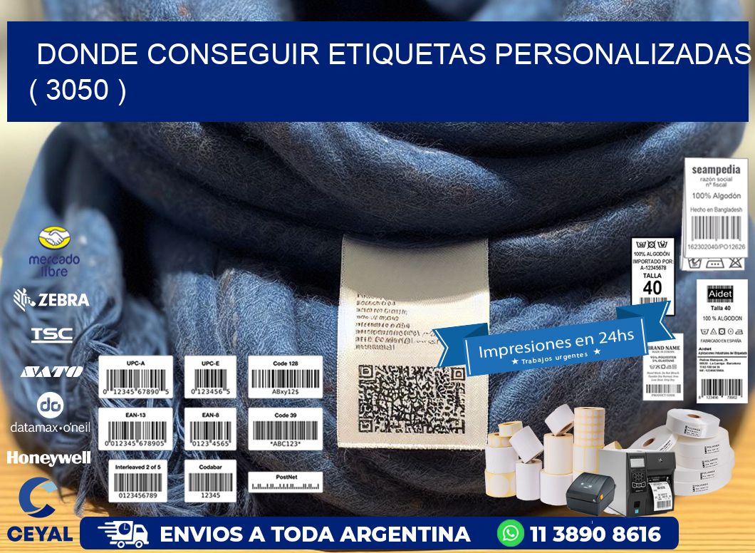 DONDE CONSEGUIR ETIQUETAS PERSONALIZADAS ( 3050 )