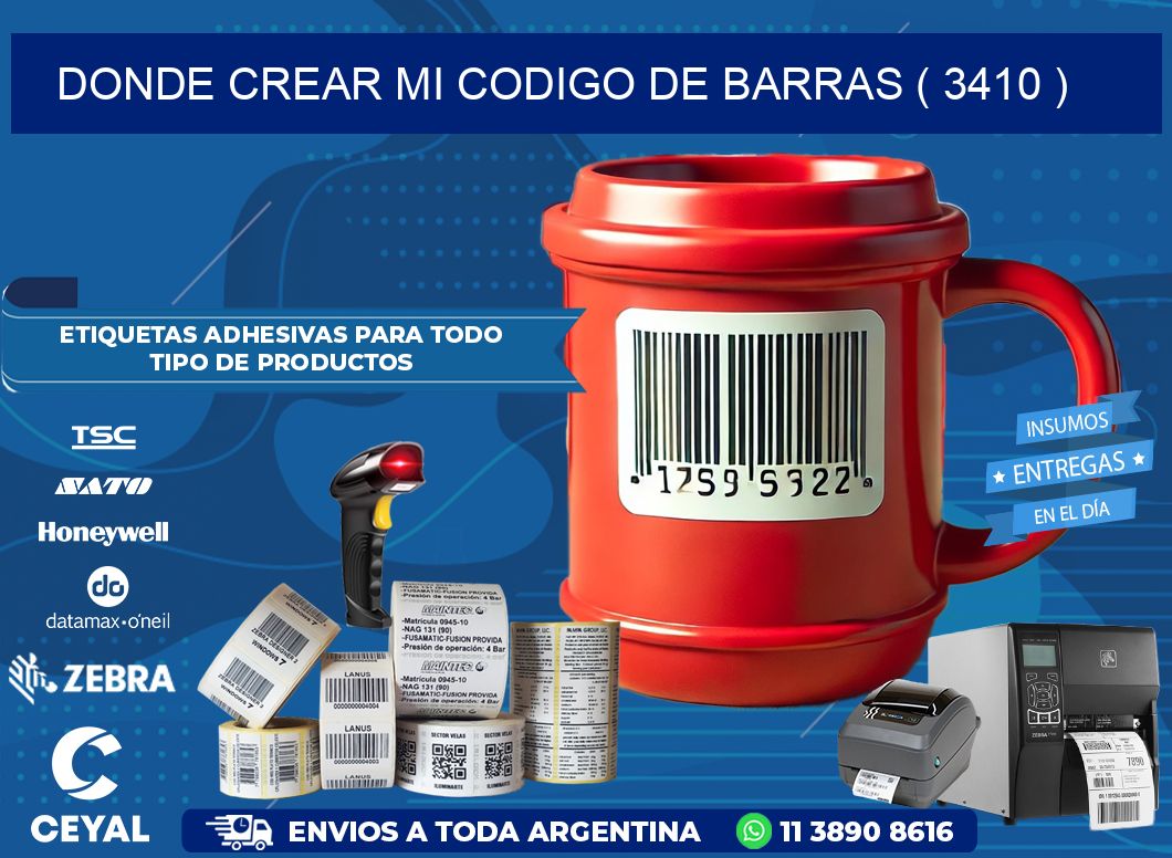 DONDE CREAR MI CODIGO DE BARRAS ( 3410 )