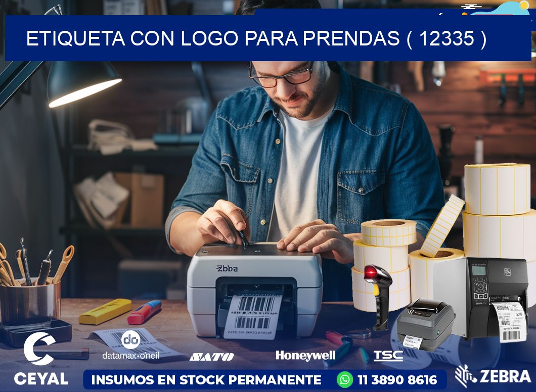 ETIQUETA CON LOGO PARA PRENDAS ( 12335 )