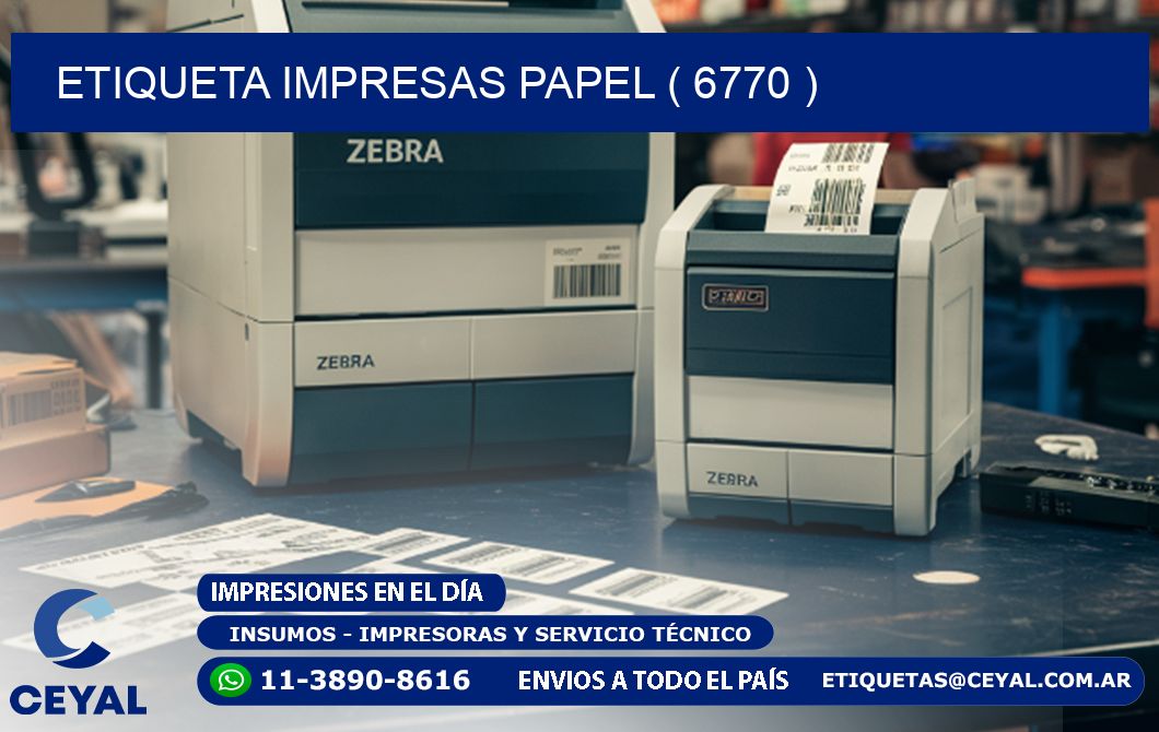 ETIQUETA IMPRESAS PAPEL ( 6770 )