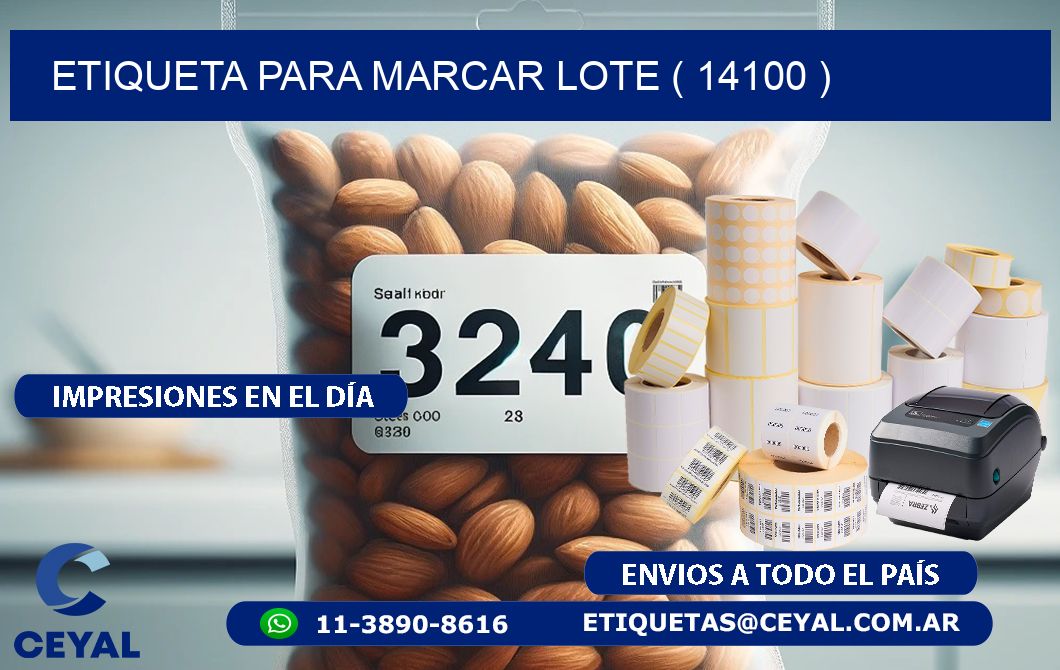 ETIQUETA PARA MARCAR LOTE ( 14100 )