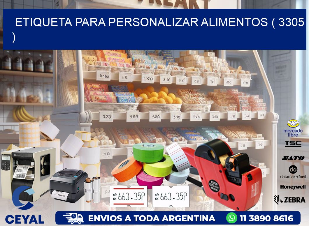 ETIQUETA PARA PERSONALIZAR ALIMENTOS ( 3305 )