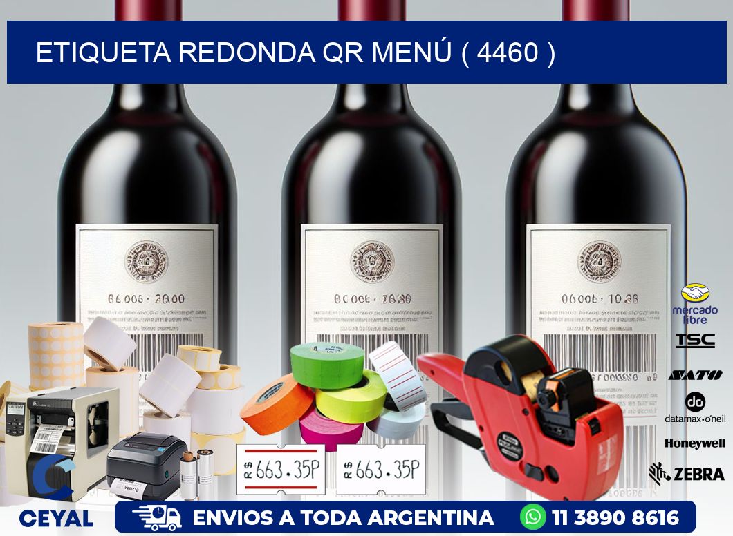 ETIQUETA REDONDA QR MENÚ ( 4460 )