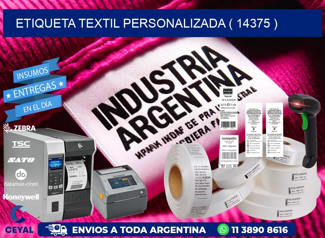 ETIQUETA TEXTIL PERSONALIZADA ( 14375 )