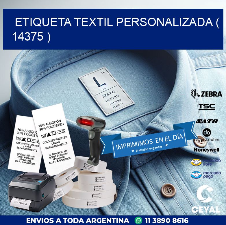 ETIQUETA TEXTIL PERSONALIZADA ( 14375 )