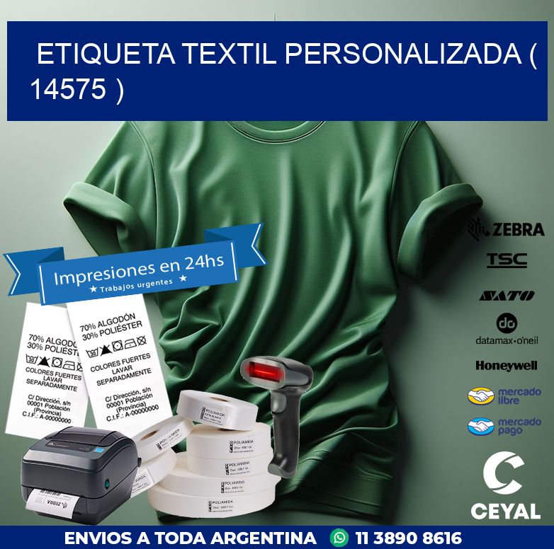 ETIQUETA TEXTIL PERSONALIZADA ( 14575 )