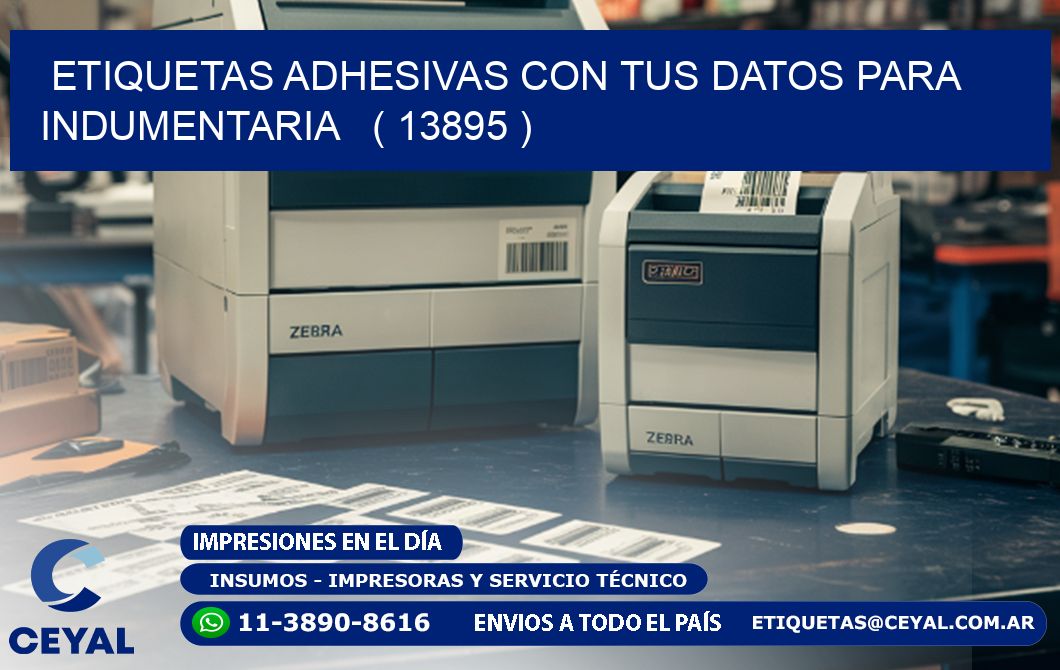 ETIQUETAS ADHESIVAS CON TUS DATOS PARA INDUMENTARIA   ( 13895 )
