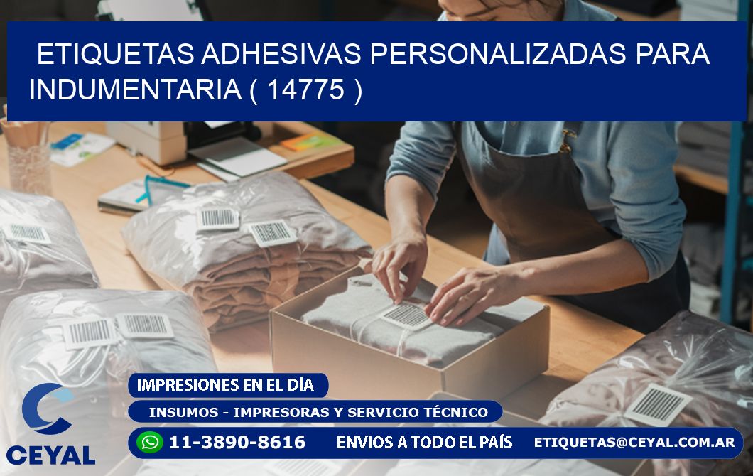 ETIQUETAS ADHESIVAS PERSONALIZADAS PARA INDUMENTARIA ( 14775 )
