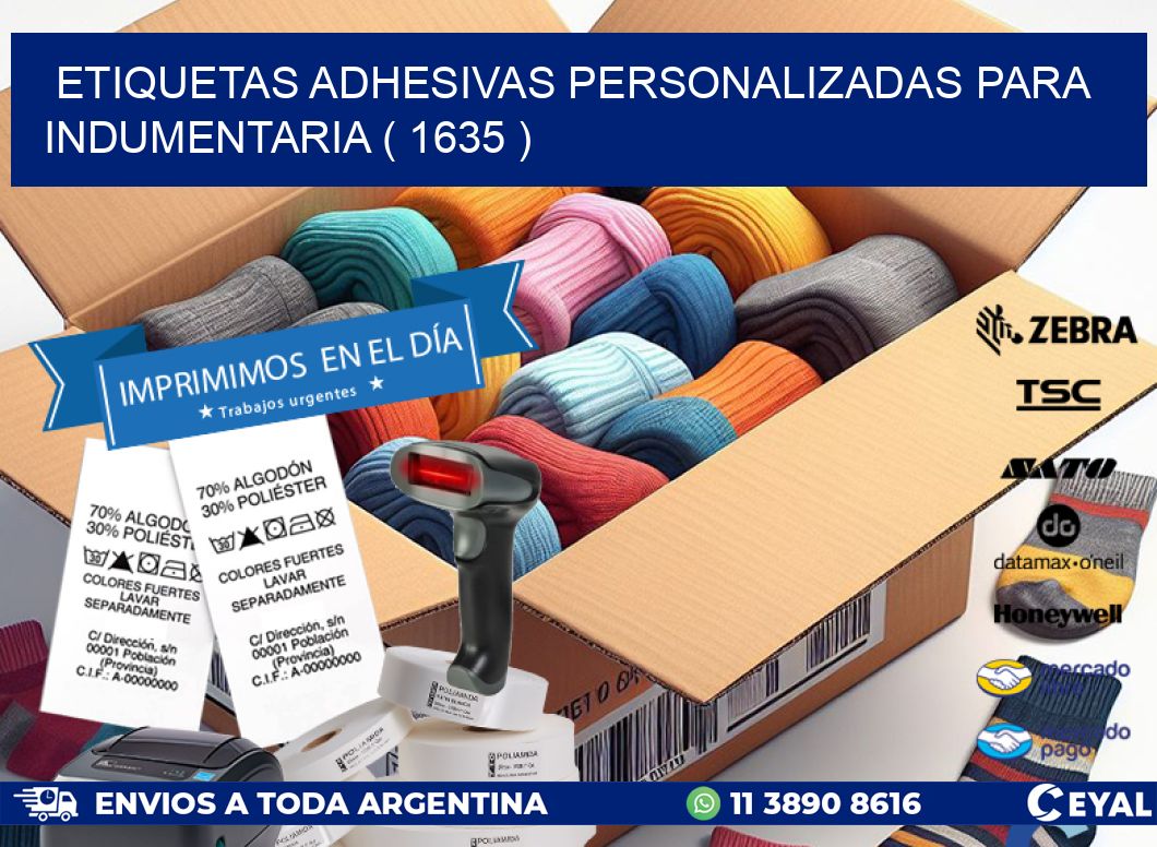 ETIQUETAS ADHESIVAS PERSONALIZADAS PARA INDUMENTARIA ( 1635 )