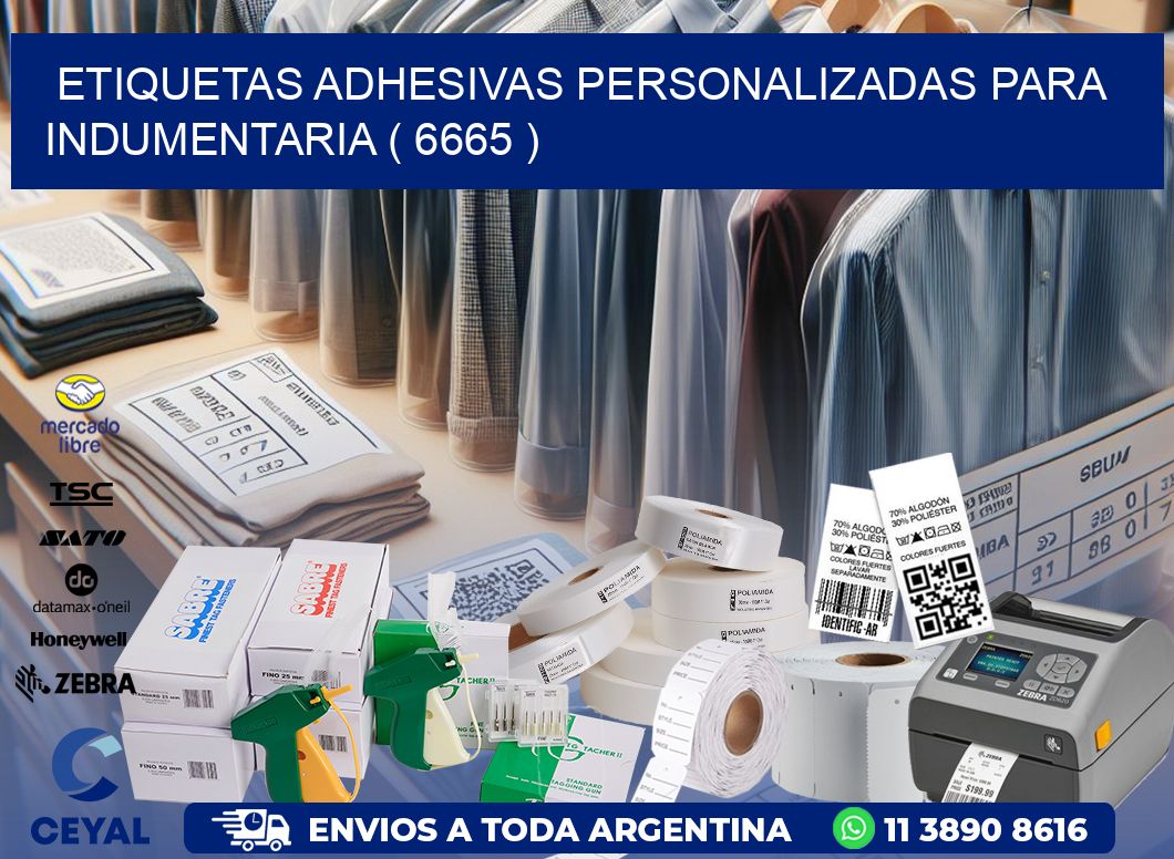 ETIQUETAS ADHESIVAS PERSONALIZADAS PARA INDUMENTARIA ( 6665 )