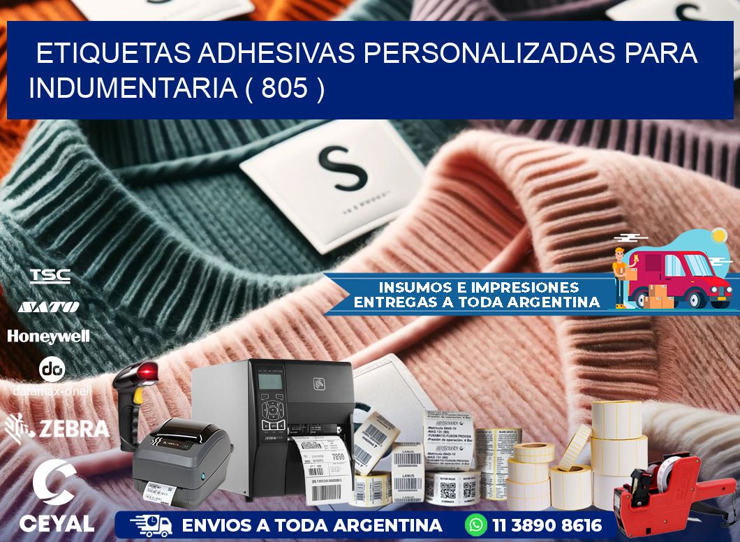 ETIQUETAS ADHESIVAS PERSONALIZADAS PARA INDUMENTARIA ( 805 )
