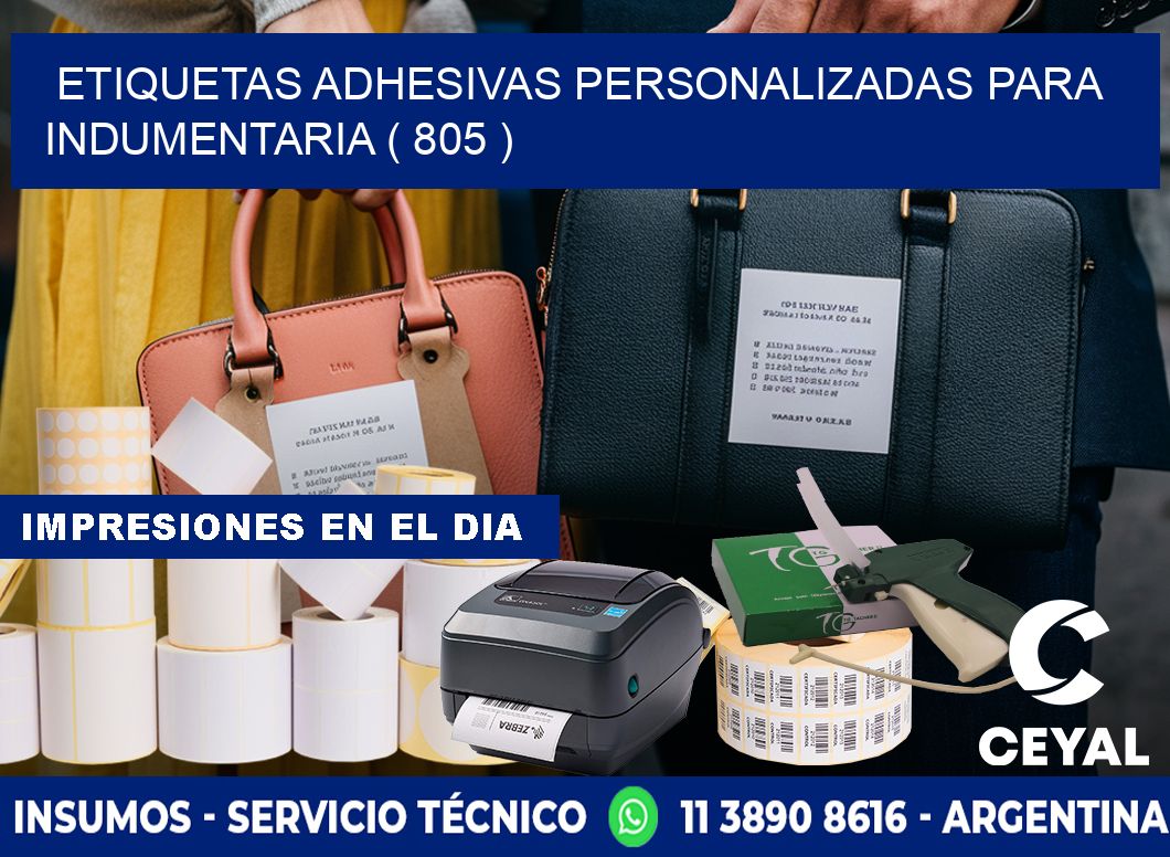 ETIQUETAS ADHESIVAS PERSONALIZADAS PARA INDUMENTARIA ( 805 )