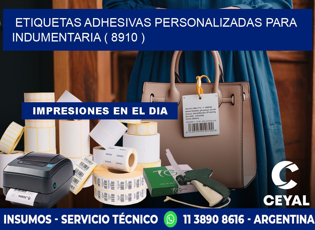 ETIQUETAS ADHESIVAS PERSONALIZADAS PARA INDUMENTARIA ( 8910 )
