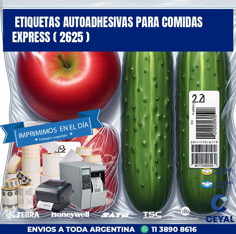 ETIQUETAS AUTOADHESIVAS PARA COMIDAS EXPRESS ( 2625 )