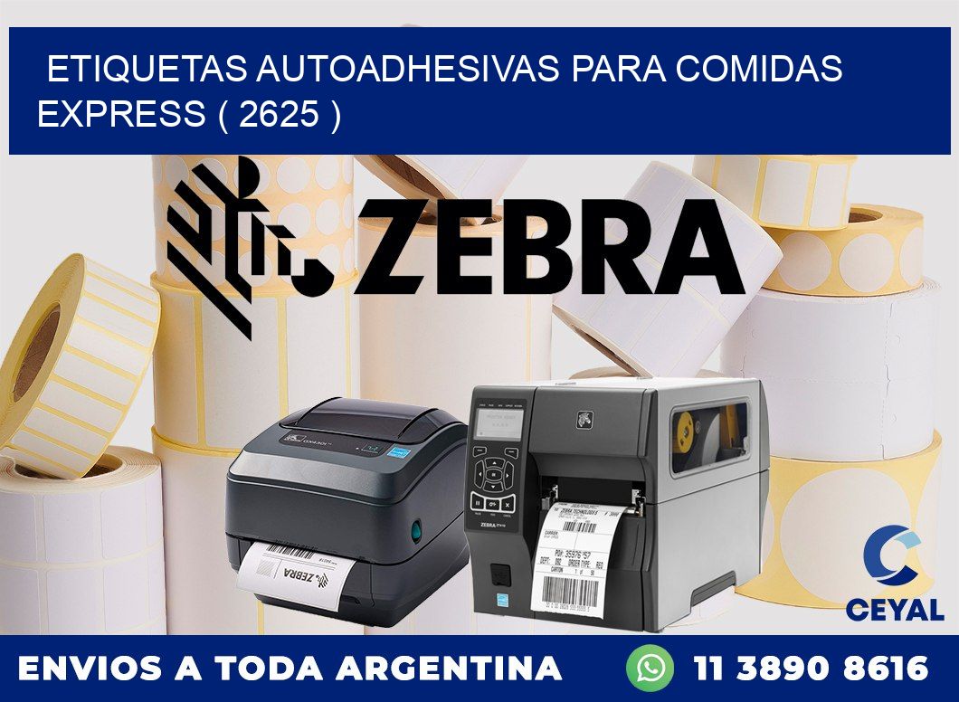 ETIQUETAS AUTOADHESIVAS PARA COMIDAS EXPRESS ( 2625 )
