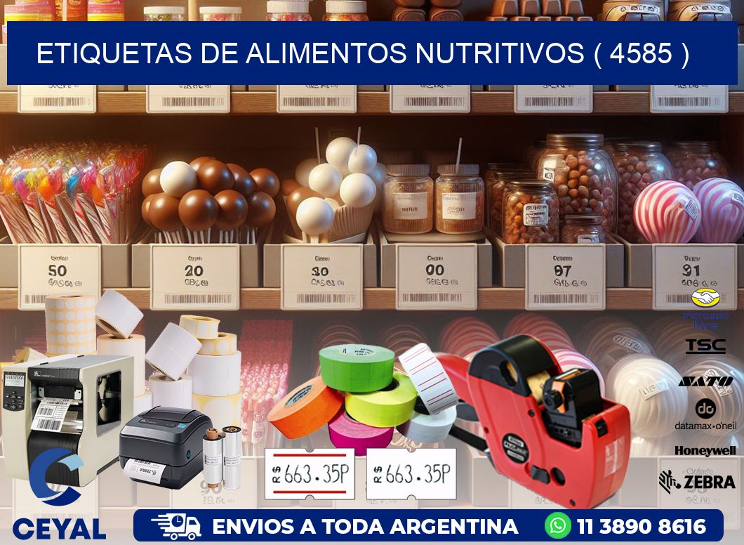 ETIQUETAS DE ALIMENTOS NUTRITIVOS ( 4585 )