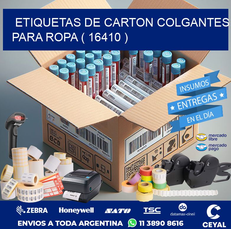 ETIQUETAS DE CARTON COLGANTES PARA ROPA ( 16410 )