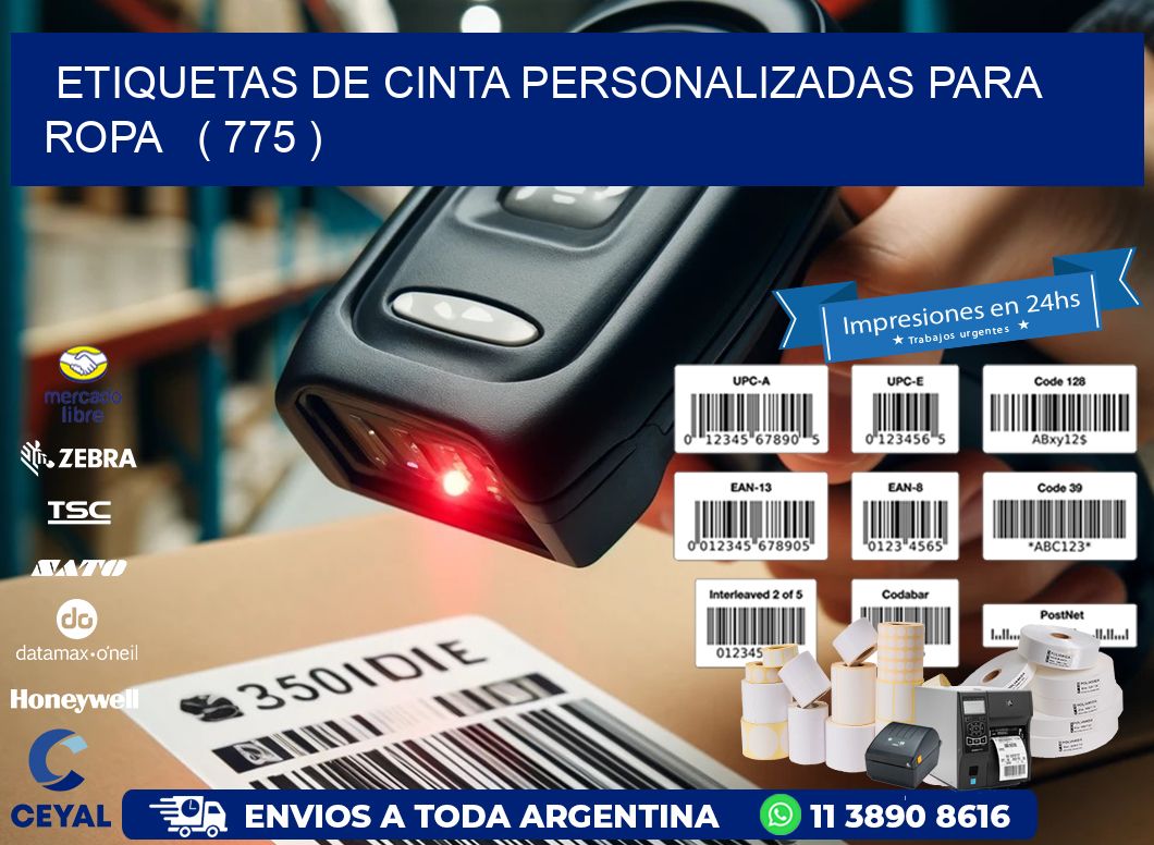 ETIQUETAS DE CINTA PERSONALIZADAS PARA ROPA   ( 775 )