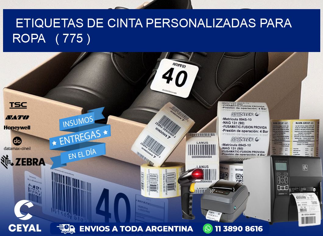 ETIQUETAS DE CINTA PERSONALIZADAS PARA ROPA   ( 775 )