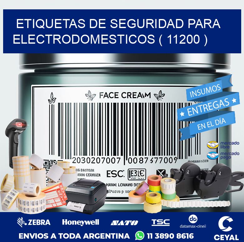ETIQUETAS DE SEGURIDAD PARA ELECTRODOMESTICOS ( 11200 )