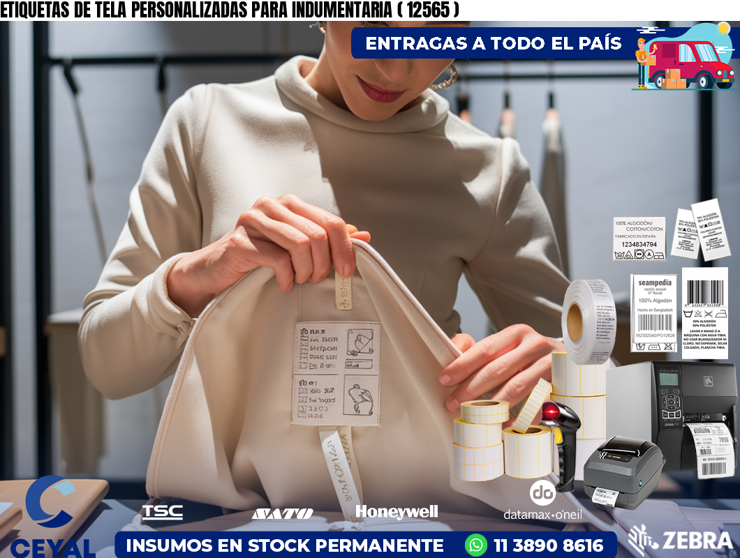 ETIQUETAS DE TELA PERSONALIZADAS PARA INDUMENTARIA ( 12565 )