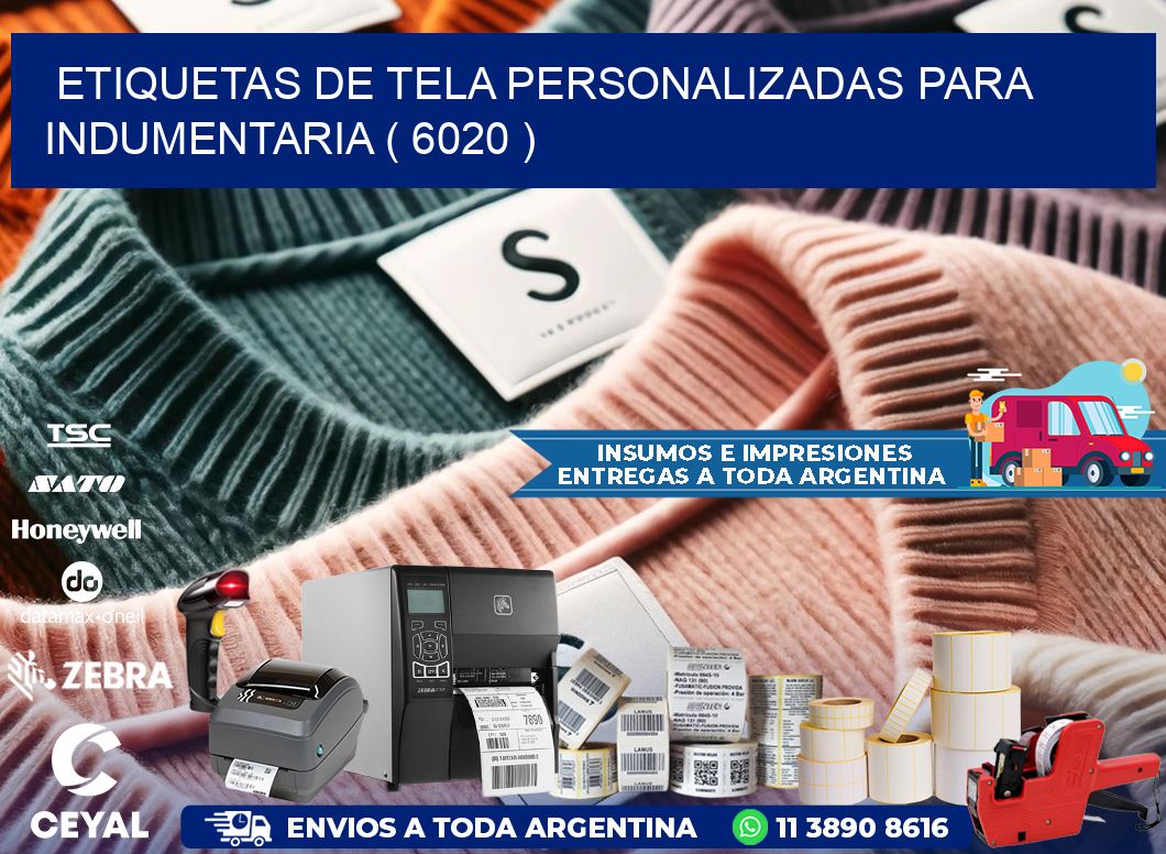 ETIQUETAS DE TELA PERSONALIZADAS PARA INDUMENTARIA ( 6020 )