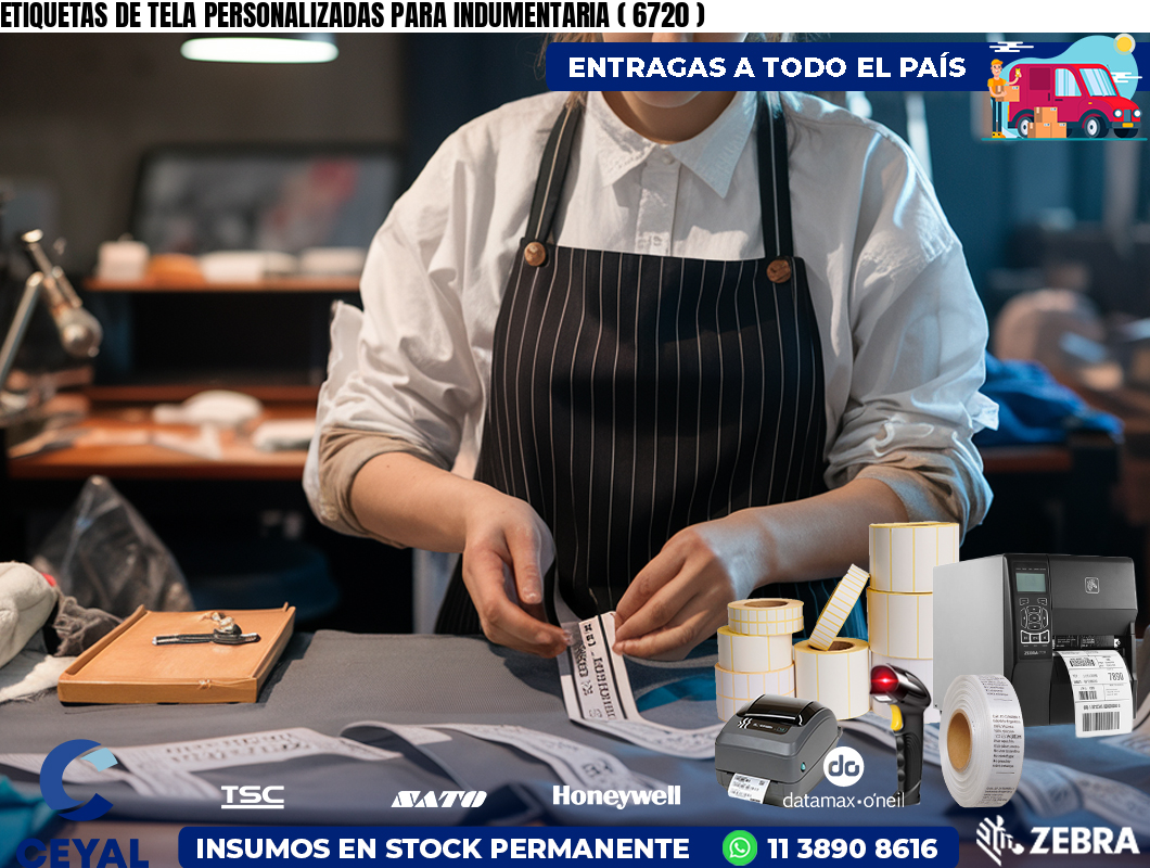ETIQUETAS DE TELA PERSONALIZADAS PARA INDUMENTARIA ( 6720 )