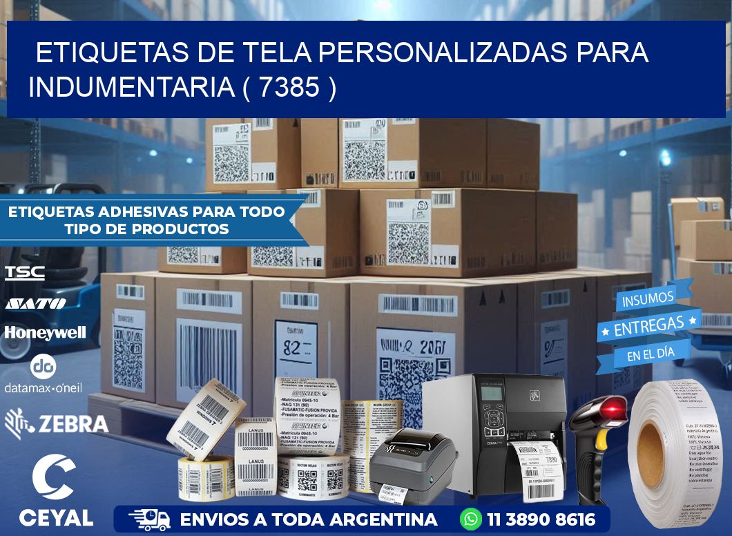 ETIQUETAS DE TELA PERSONALIZADAS PARA INDUMENTARIA ( 7385 )