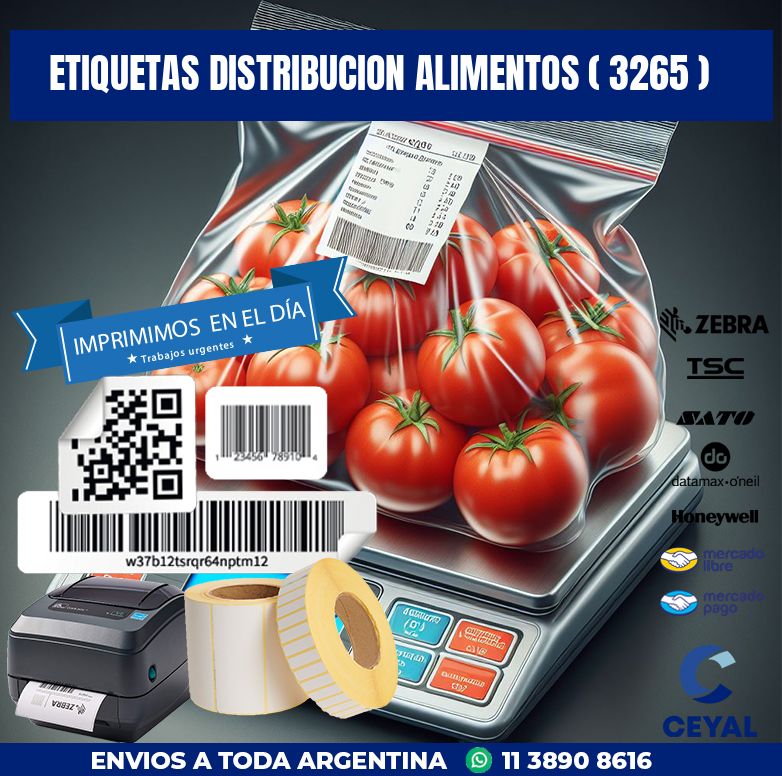 ETIQUETAS DISTRIBUCION ALIMENTOS ( 3265 )