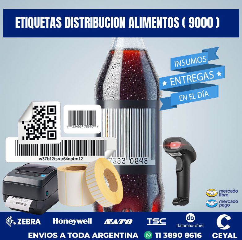 ETIQUETAS DISTRIBUCION ALIMENTOS ( 9000 )