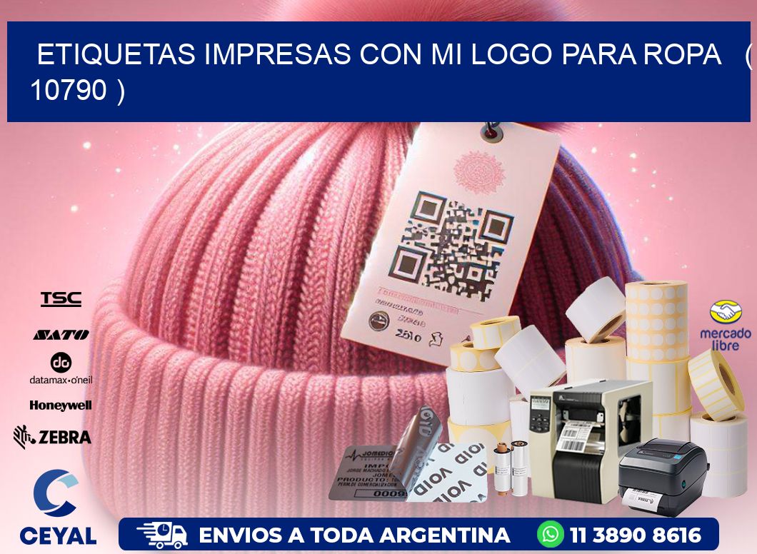 ETIQUETAS IMPRESAS CON MI LOGO PARA ROPA   ( 10790 )