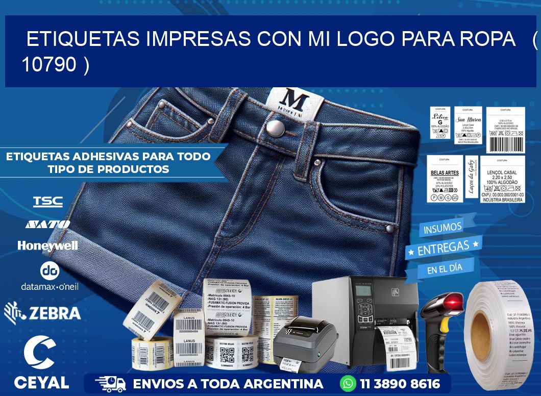 ETIQUETAS IMPRESAS CON MI LOGO PARA ROPA   ( 10790 )