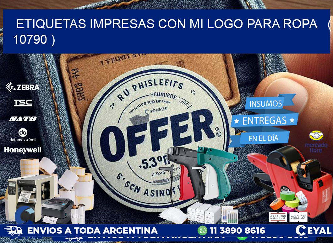 ETIQUETAS IMPRESAS CON MI LOGO PARA ROPA   ( 10790 )