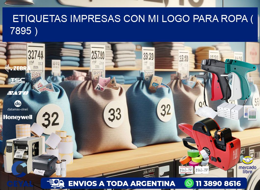 ETIQUETAS IMPRESAS CON MI LOGO PARA ROPA ( 7895 )