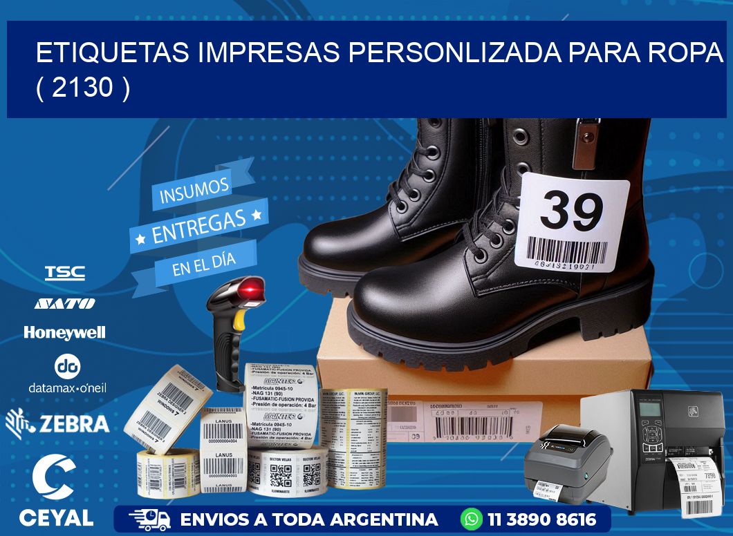 ETIQUETAS IMPRESAS PERSONLIZADA PARA ROPA   ( 2130 )