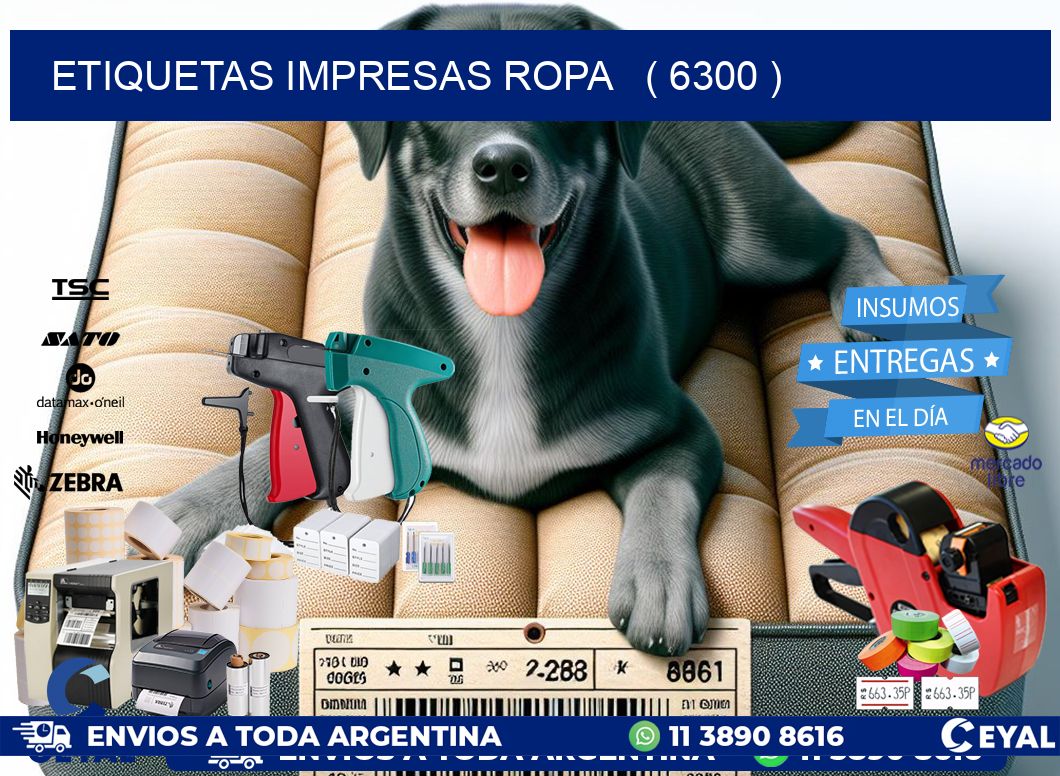 ETIQUETAS IMPRESAS ROPA   ( 6300 )