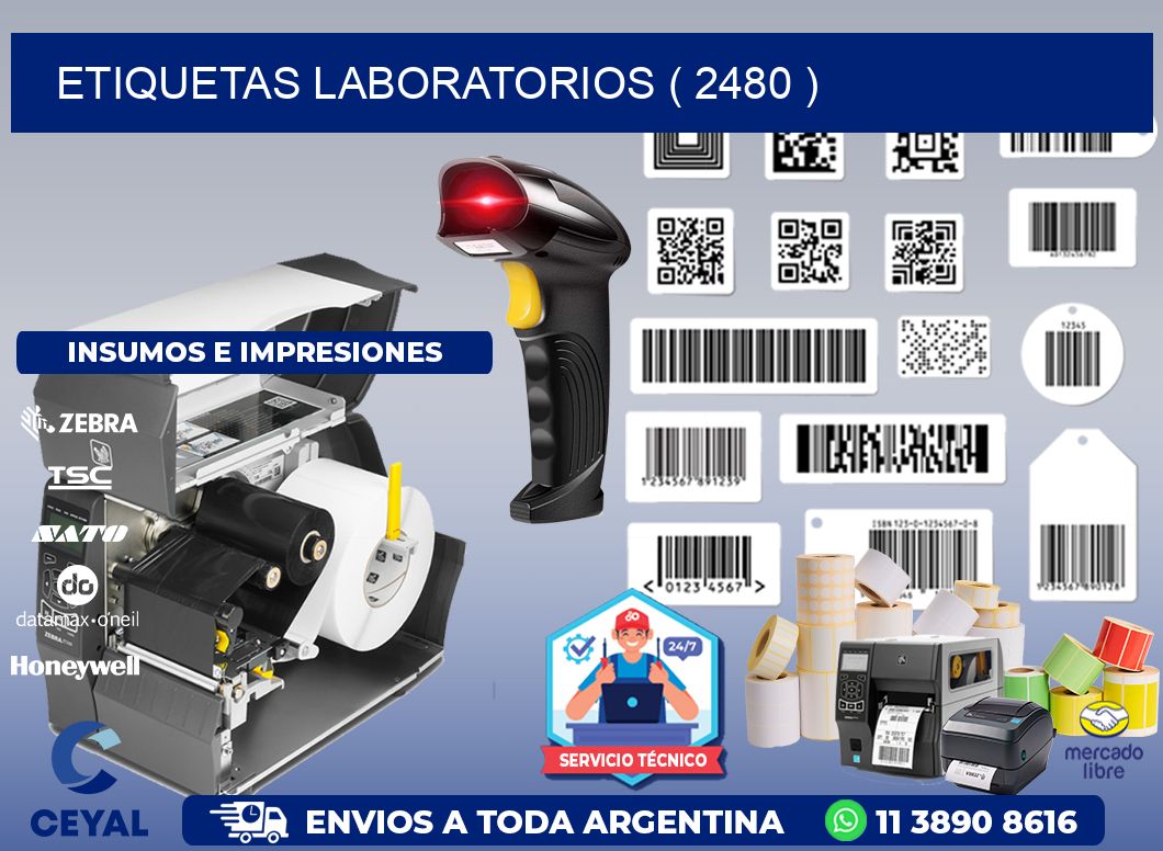 ETIQUETAS LABORATORIOS ( 2480 )