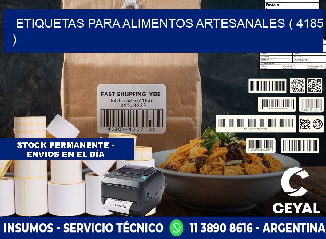 ETIQUETAS PARA ALIMENTOS ARTESANALES ( 4185 )