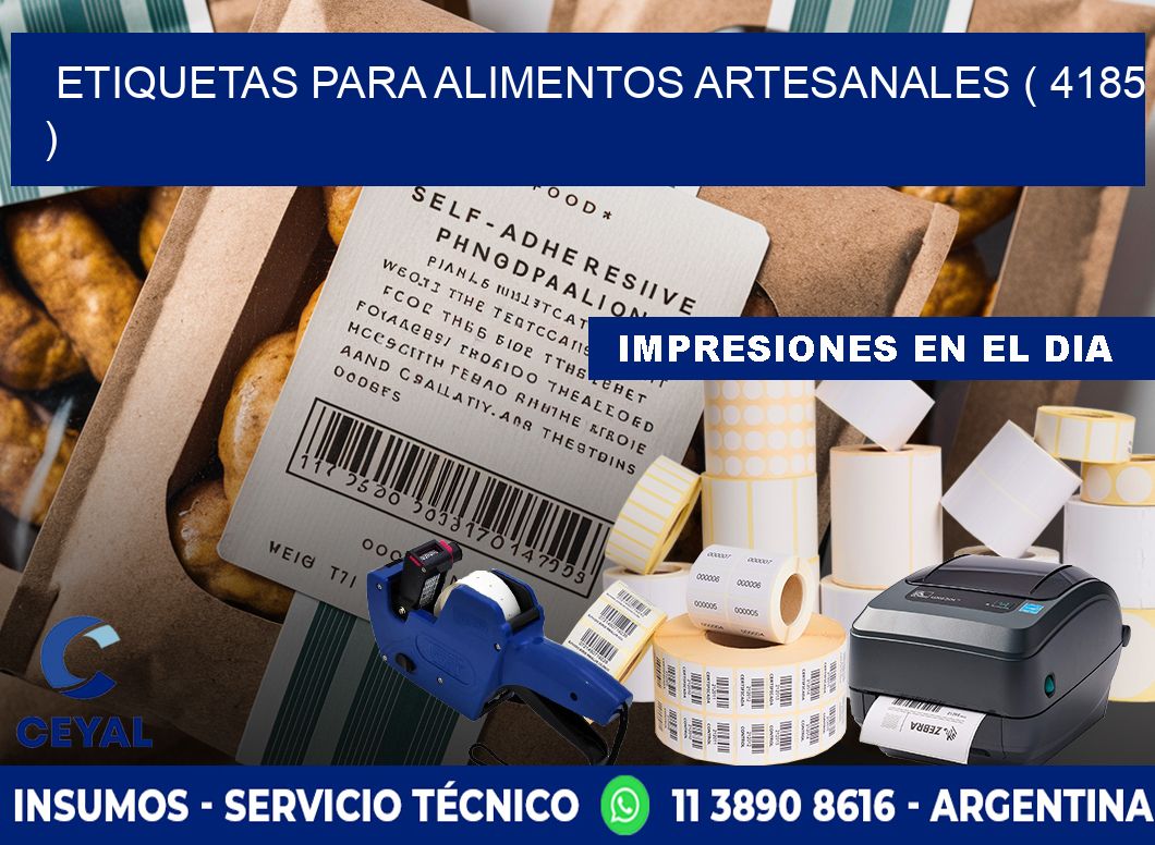 ETIQUETAS PARA ALIMENTOS ARTESANALES ( 4185 )