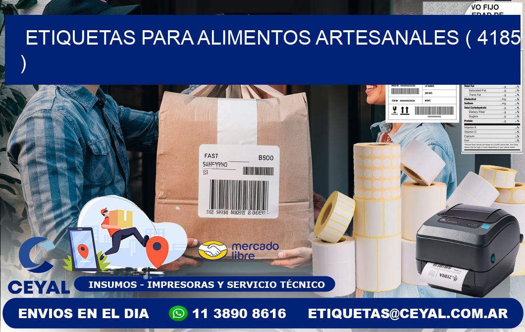 ETIQUETAS PARA ALIMENTOS ARTESANALES ( 4185 )