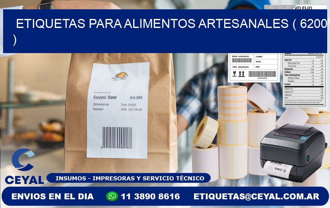 ETIQUETAS PARA ALIMENTOS ARTESANALES ( 6200 )