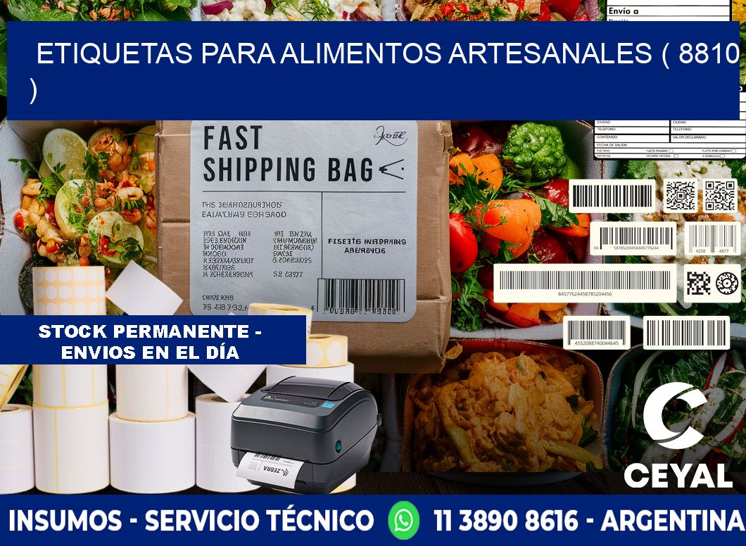 ETIQUETAS PARA ALIMENTOS ARTESANALES ( 8810 )